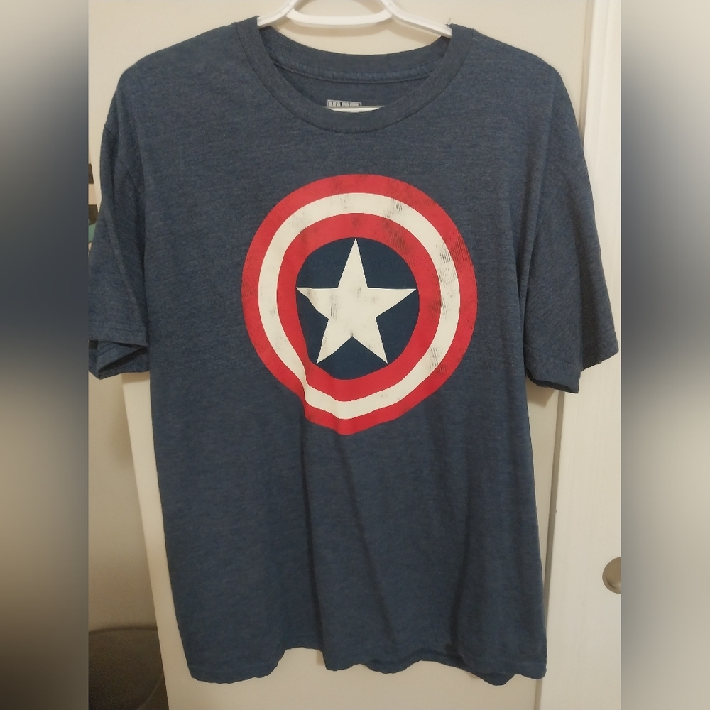 Marvel Blue Captain America Shield T-Shirt